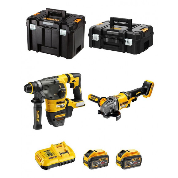 Dewalt Kit Fvk271x2-qw 54v/18v (dch333 Dcg414 2 X 9,0 Ah Dcb118 Tstak Ii Tstak Vi)