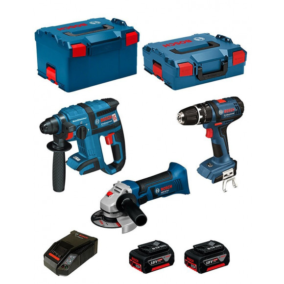 Bosch Kit Psl3p3 (gbh 18 V-ec Gsb 18-2-li Gws 18 V-li 2 X 5,0 Ah Al1860cv L-boxx 238 L-boxx 136)