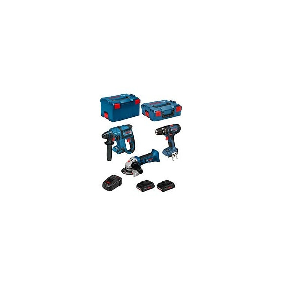 Bosch Kit Psl3m3p (gbh 18 V-ec Gsb 18-2-li Gws 18 V-li 2 X 4,0 Ah Procore Gal1880cv L-boxx 238 L-boxx 136)