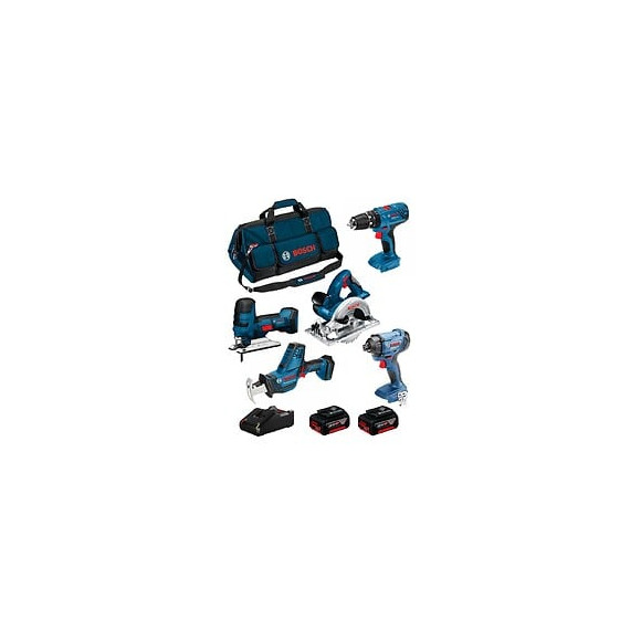 Bosch Kit 18v Bk502bag (gsa 18 V-li C Gst 18 V-li S Gks 18 V-li Gsb 18v-21 Gdr 18v-160 2 X 5,0 Ah Gal18v-40 Sac)