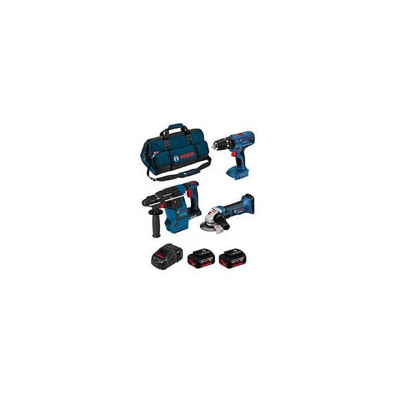 Bosch Kit Psb3m3c (gbh 18 V-26f Gsb 18v-21 Gws 18-125 V-li 2 X 4,0ah Gal1880cv Hdbag)