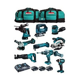 Makita Kit Mk902 (dhp481 Dhr243 Dga504 Dtd152 Djv182 Dss610 Djr186 Dbo180 Dtm51 3x5,0 Ah Dc18rd 2xlxt600)