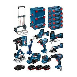 Bosch Kit 18v Bk1001 (gst18v-lis+gks18v-li+gbh18v-21+gws18-125v-li+gsr18v-55+gsa18v-lic+gdx18v-180+gli18v-300+gho18v-li+3x4,0ah