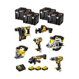 Dewalt Kit Dwk702t (dcd796 Dch273 Dcg405 Dcf887 Dcs331 Dcs391 Dcs369 3 X 5,0 Ah Dcb115 4 X Tstak Vi)