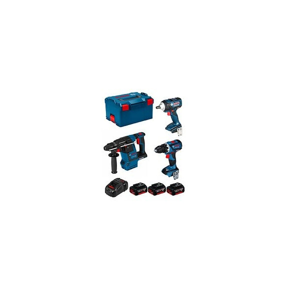Bosch Kit Ecl3p3c (gsr 18v-60c Gds 18v-ec 250 Gbh 18v-26f 3 X 5,0ah Gal1880cv L-boxx 238)