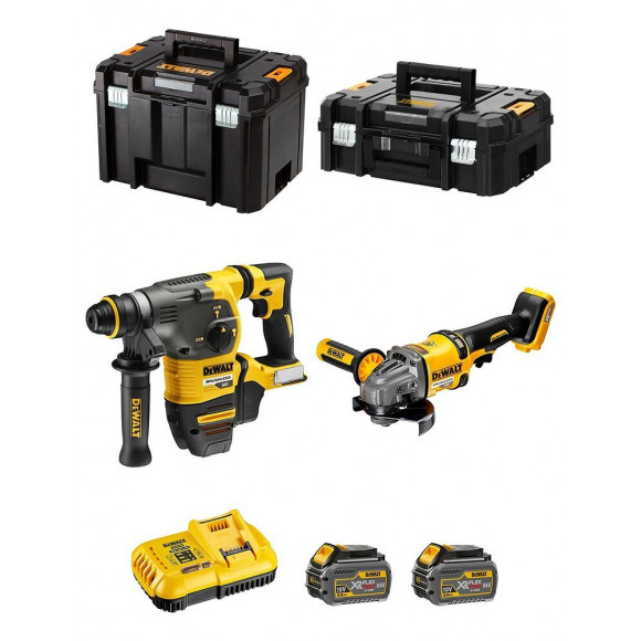 Dewalt Kit Fvk271t2-qw 54v/18v (dch333 Dcg414 2 X 6,0 Ah Dcb118 Tstak Ii Tstak Vi)