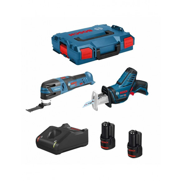 Bosch Kit 12v B12gsagop2bat3a-40 (gsa 12v-14 Gop 12v-28 2 X 3,0 Ah Gal12v-40 L-boxx 102)