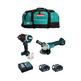 Makita Kit Mk214 (dtw1002 Dga504 2 X 5,0 Ah Dc18rc Lxt600)
