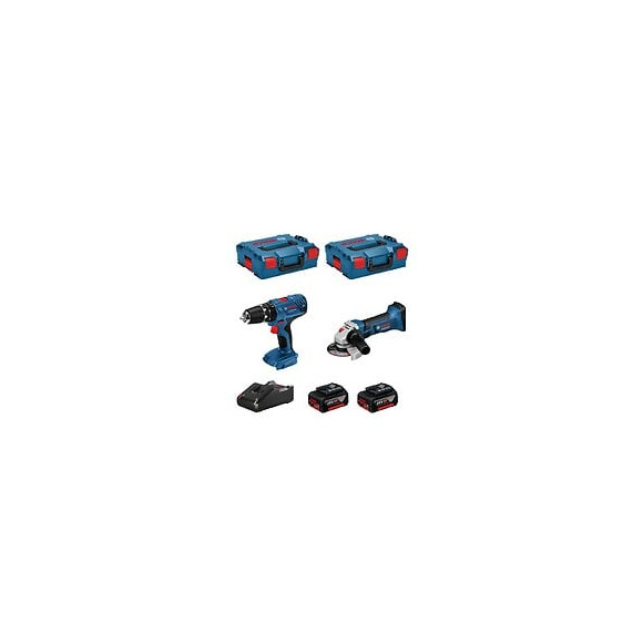 Bosch Kit 18v Bsk182m2a (gsb 18v-21 Gws 18-125-vli 2 X 4,0 Ah Gal18v-40 2 X L-boxx 136 )
