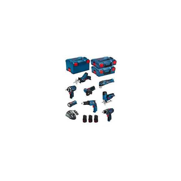 Bosch Kit 12v Bmk8-28ad3 (gsr 12v-15+gtb 12v-11+gdr 12v-105+gws 12v-76+gst 12v-70+gop 12v-28+gsa 12v-14+gli 12v-80+3 X 2,0ah)