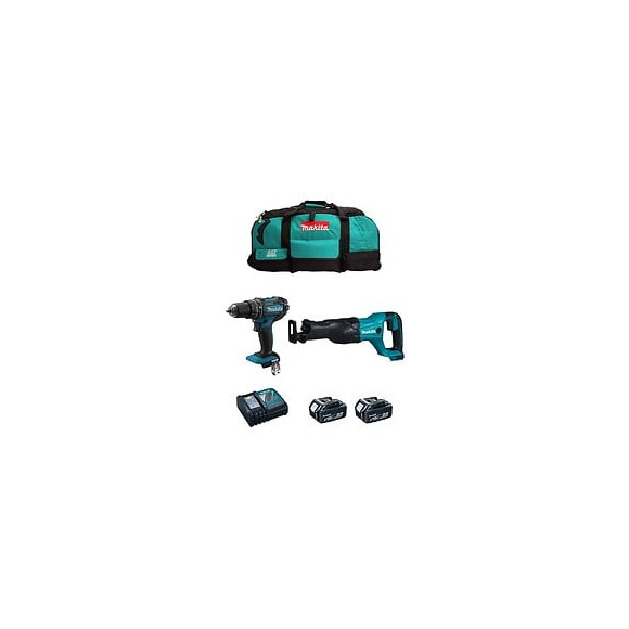 Makita Kit Mk204 (dhp482 Djr186 2 X 5,0 Ah Dc18rc Lxt600)