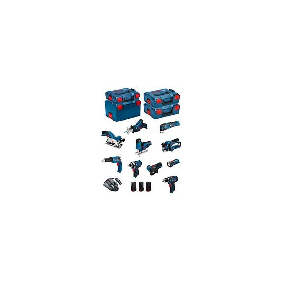 Bosch Kit 12v Bmk10-28cd3 (gsr12v-15+gtb12v-11+gdr12v-105+gws12v-76+gst12v-70+gks12v-26+gop12v-28+gsa12v-14+gli12v-80+gho12v-20