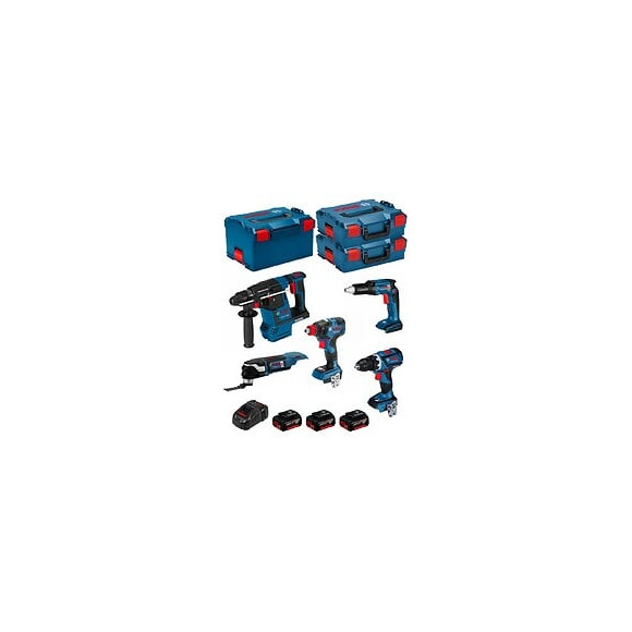 Bosch Kit Ecl5p3bec (gdx 18v-200c+gop 18v-28+gsr 18v-ecte+gbh 18v-26f+gsr 18v-60c+ 3x5,0ahgal1880cv 2xl-boxx136l-boxx238)