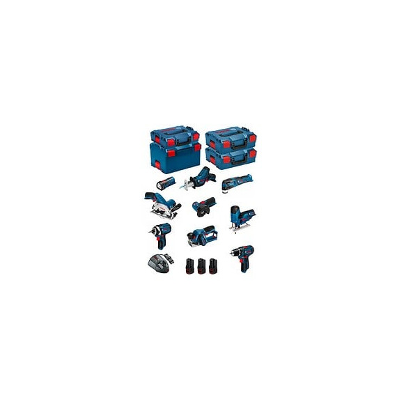 Bosch Kit 12v Bmk9-28dd3 (gsr 12v-15+gdr 12v-105+gks 12v-26+gws 12v-76+gst 12v-70+gop 12v-28+gsa 12v-14+gli 12v-80+gho 12v-20)