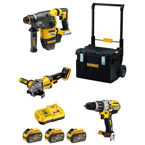 Dewalt Kit Fvk381tsx3hd-qw 54v/18v (dch333 Dcd996 Dcg414 3 X 9,0 Ah Dcb118 Ds450 Dwst1-75668)