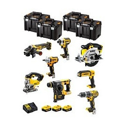 Dewalt Kit Dwk800t (dcd796 Dch273 Dcg405 Dcf887 Dcf894 Dcs331 Dcs391 Dcl050 3 X 5,0 Ah Dcb115 4 X Tstak Vi)