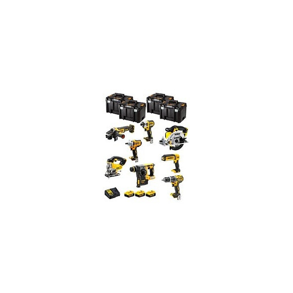 Dewalt Kit Dwk800t (dcd796 Dch273 Dcg405 Dcf887 Dcf894 Dcs331 Dcs391 Dcl050 3 X 5,0 Ah Dcb115 4 X Tstak Vi)