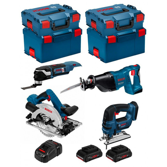 Bosch Kit Psl4wggm2cp (gst 18v-li B+gks 18v-57g+gsa 18v-li+gop 18v-28 2x4,0ah Procoregal1880cv 2xl-boxx136 2xl-boxx238)