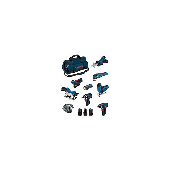 Bosch Kit Bmkb8-28bd3 (gsr12v-15+gdr12v-105+gks12v-26+gws12v-76+gst12v-70+gop12v-28+gsa12v-14+gli12v-80+3x2,0ah+gal1230cv+hdbag