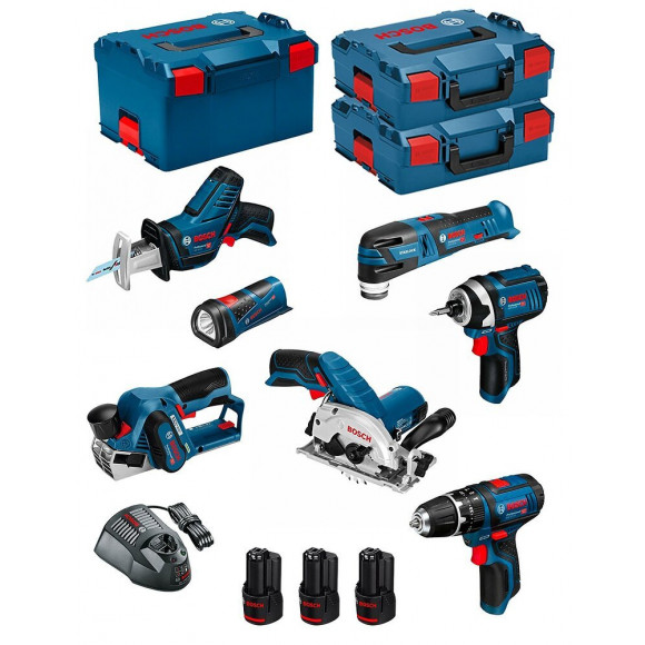 Bosch Kit 12v Bmk7-28ed3 (gsb 12v-15 Gdr 12v-105 Gks 12v-26 Gop 12v-28 Gsa 12v-14 Gli 12v-80 Gho 12v-20)