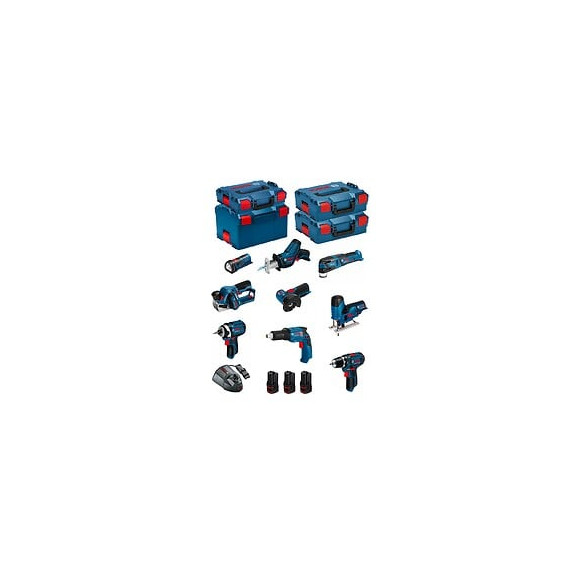 Bosch Kit 12v Bmk9-28cd3 (gsr 12v-15+gtb 12v-11+gdr 12v-105+gws 12v-76+gst 12v-70+gop 12v-28+gsa 12v-14+gli 12v-80+gho 12v-20)