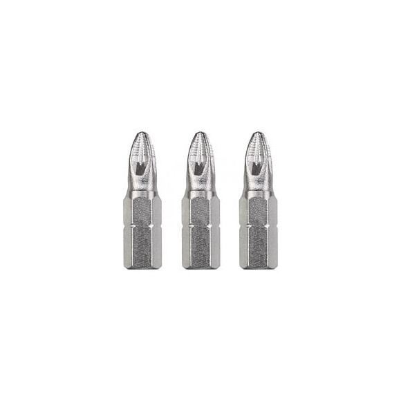 3 Embouts Industrial Steel,  25mm Pozidriv Pz 2 Kwb