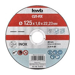 Disque De Coupe Pcs Pour Acier Inoxydable Et Métal, 125x1,2x22,23mm Kwb