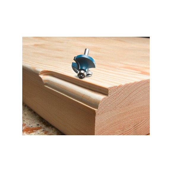 Fraise 1/4 De Rond Au Carbure, Avec Guide Sur Roulement 25,4x8mm Kwb