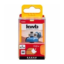 Fraise À Canneler, Au Carbure, Avec Guide Sur Roulement 25,7x8mm Kwb