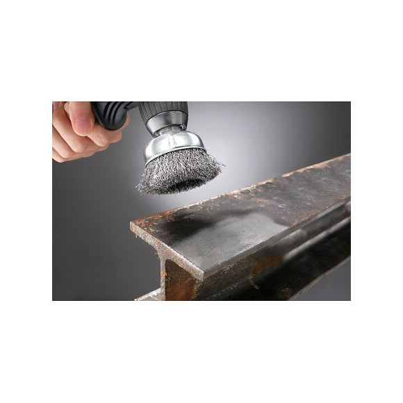 Brosse Boisseau, Fil D'acier Hss Ondulé Boite Ls 75x6mm  Kwb