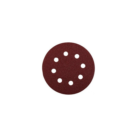 5 Disques À Poncer Quick-stick, Bois & Métal, Corindon Affiné, Ø 125 Mm, Perforées Gr 40 Kwb