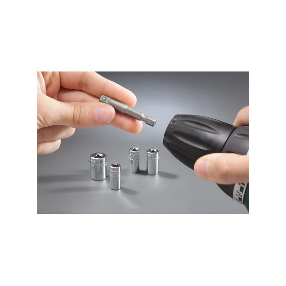 Jeu De 1 Adaptateur 50mm Avec 4 Douilles 7,8,10 Et 13mm Kwb