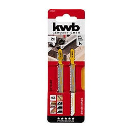 2 Lames De Scies Sauteuses, Pour Le Travail Du Bois, Down Cut, Hcs Queue À Simple Accroche Kwb