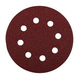 5 Disques À Poncer Quick-stick, Bois & Métal, Corindon Affiné, Ø 125 Mm, Perforées Gr 80 Kwb