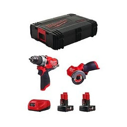 Milwaukee Kit M12fpp2f-402x (m12fpd M12fcot 2 X 4,0 Ah C12c Coffret)
