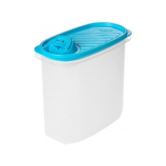 Conteneur De Service Alimentaire 2 L. Topflex Ovale Turquoise (18,4x9,7x19cm) Tatay