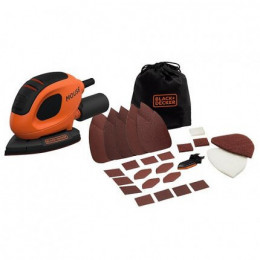 Ponceuse À Souris 55 W Avec 15 Accessoires Et Sac Black&decker