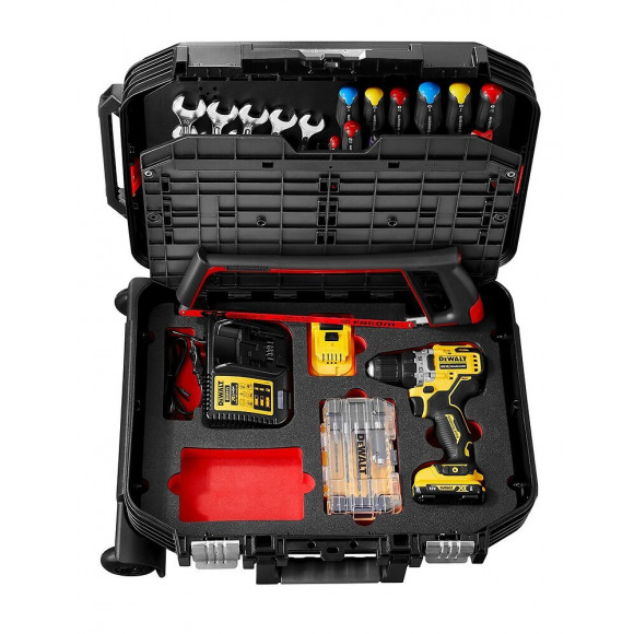 Set De 68 Pièces Facom Bv.r30cmd1ib (perceuse-visseuse Dcd701d2 Coffret À Roulettes)