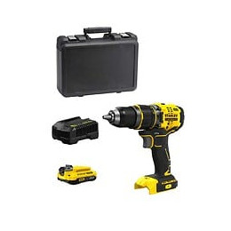 Perceuse À Percussion Stanley Fatmax Sfmcd721d1k (1 X 2,0 Ah Chargeur Coffret)