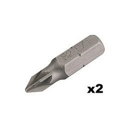 Embout De Vissage Pozidriv N°3 (25mm) - 2 Pièces