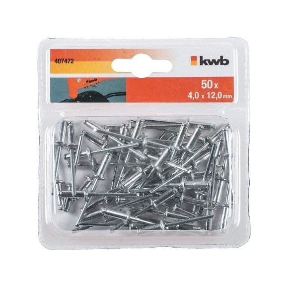 Rivets 4.0 X 12.0 En Blister Kwb