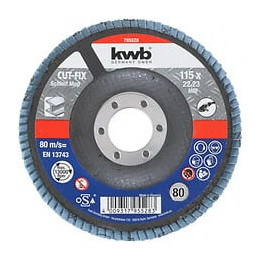 Cut-fix Lamellesde Ponçage Sur Tige Pour Le Métal 115x22mm Gr80 Kwb