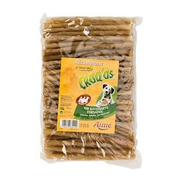 Aime 100 Batonnets Torsades A Macher De 12cm - 100% Peau De Buffle - 730 G - Pour Chien