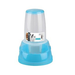 Mpets Distributeur De Croquettes Food Dispenser - Pour Chat Et Chien - 1500ml - Bleu
