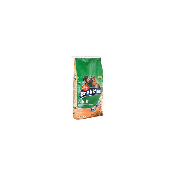 Brekkies Croquettes A La Volaille Et Aux Legumes - 15kg X1 - Pour Chien Adulte