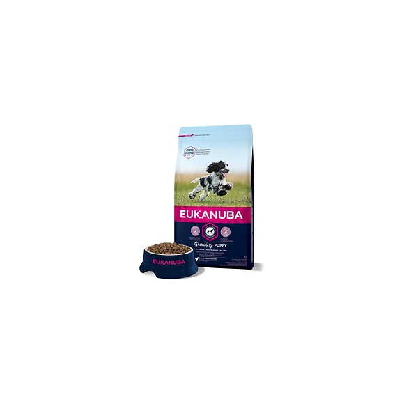 Eukanuba Croquettes Au Poulet - Race Moyenne - 3kg - Pour Chiot