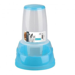 Mpets Distributeur De Croquettes Food Dispenser - Pour Chat Et Chien - 1500ml - Bleu