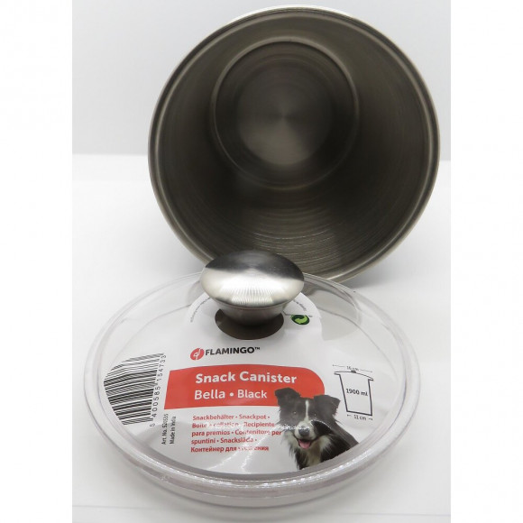 Pot Pour Snack Kena Avec Couvercle. Ø16 Cm. 1900 Ml. Pour Chien. - Flamingo Pet Products - Fl-520535