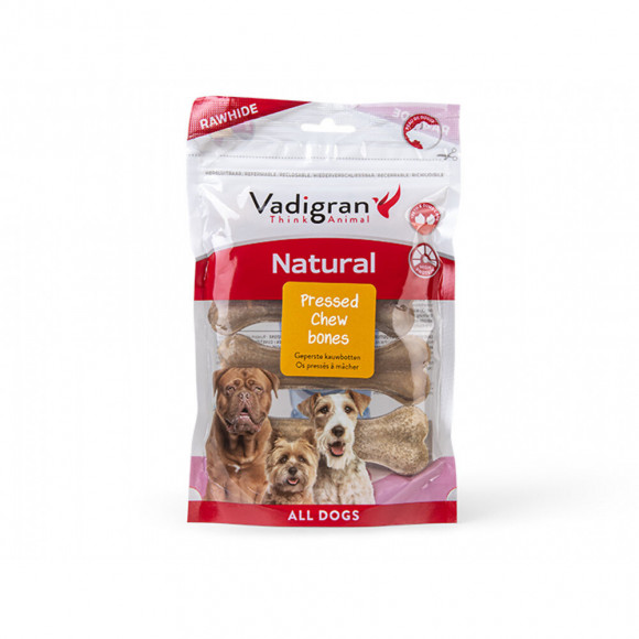 Friandise Natural Os À Mâcher Pressé. 11.5 Cm X 4 Pieces. 160 G. - Vadigran - Va-14382