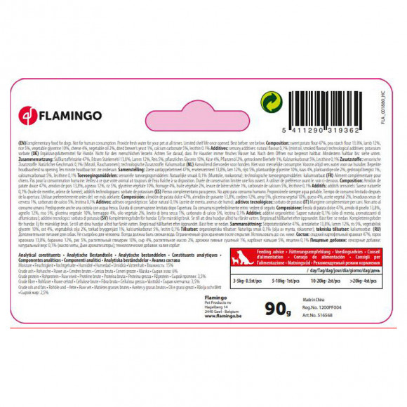 Friandise Pour Chien. Agneau Et Riz .90 Gr. Duetto Bones. - Flamingo Pet Products - Fl-516568